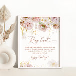 Boho floral ring hunt bridal shower game poster<br><div class="desc">Boho floral ring hunt bridal shower game poster
Matching items available.</div>