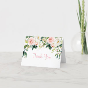 Boho Floral rose or Merci d'anniversaire