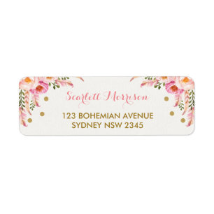 Boho floral rougissent le ęr anniversaire de