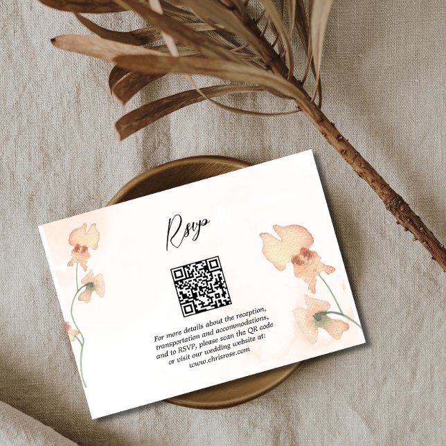 Boho Floral Rustic Automne Mariage d'automne RSVP (Créateur téléchargé)