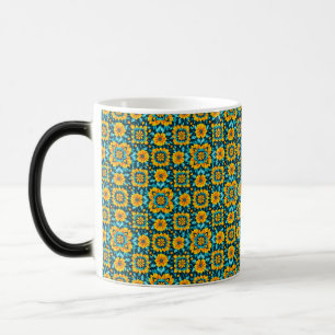 Boho Floral Seamless Pattern in Vibrant Folk Style Magic Mug