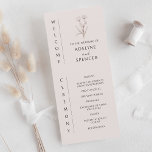 Boho Floral Sketch Modern Elegant Wedding Program<br><div class="desc">This modern minimalist boho wedding program card is perfect for the couple who wants a touch of understated elegance on their wedding day. Featuring a delicate poppy flower sketch and earthy tones, this program is sure to complement your wedding invitations and other stationery. Personalize it with your ceremony schedule, wedding...</div>