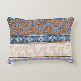 Boho Floral Stripes: Ethnic Seamless Collection Accent Pillow