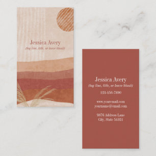 Boho Floral Terracotta  Business Card