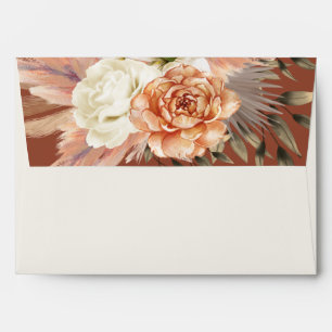 Boho Floral Terracotta Wedding Envelope