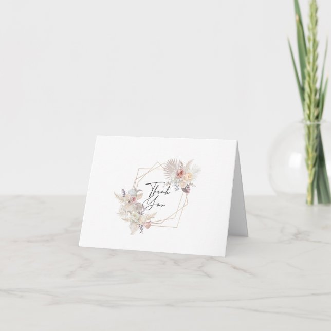 boho floral thank you card (Front)