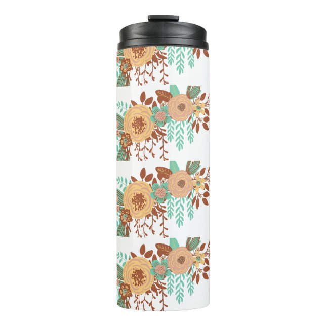 Boho Floral Thermal Tumbler (Front)