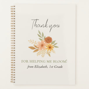 Boho Floral Watercolor Teacher Thank You  Planner