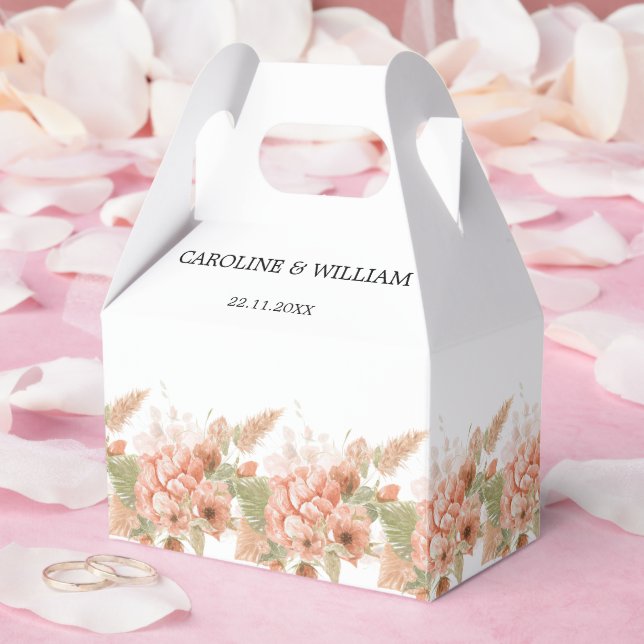 Boho Floral Wedding Favor Box (Wedding)