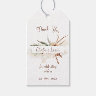 Boho Floral Wedding Favor Tags