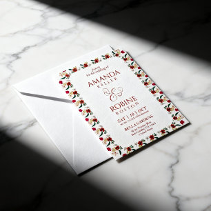 Boho Floral Wedding Invitation
