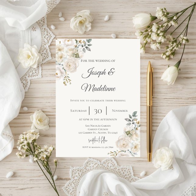 Boho floral wedding invitation (Creator Uploaded)