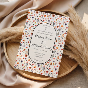 Boho Floral Wedding Invitation