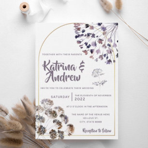 Boho Floral Wedding Invitation