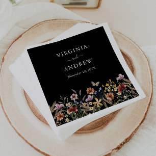 Boho Floral Wedding Napkins