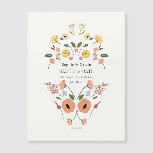 Boho Floral Wedding Save the Date (Front)
