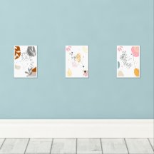 Boho Floral Woman Abstract Line Art