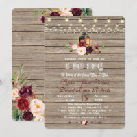 Boho Floral Wood Mason Jar Lights I DO BBQ