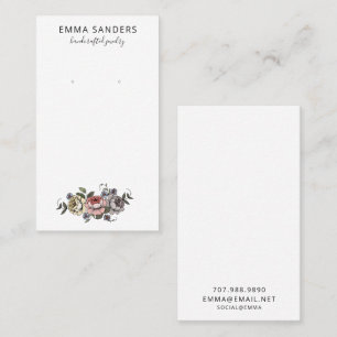Boho Florals Earring Jewellery Display Cards