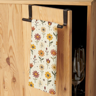 Boho Florals Kitchen Towel