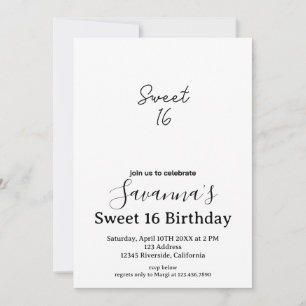 Boho Florals Personalized Sweet 16 Birthday Invitation