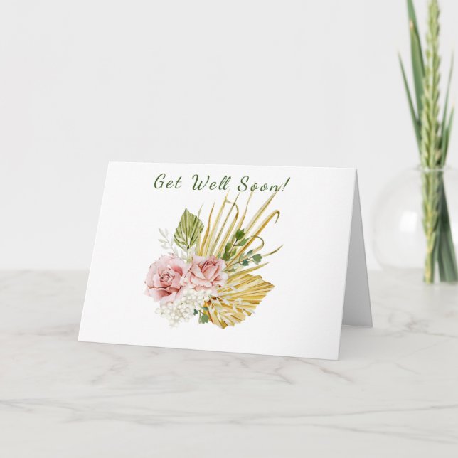 Boho Florals se portent bien bientôt carte (Devant)