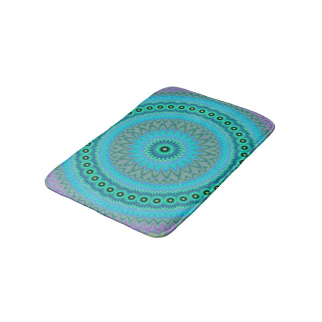 Boho flower bath mat (Angled)