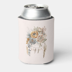 Boho Flower Bouquet and Dreamcatcher Can Cooler