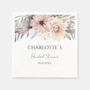 Boho Flower Bridal Shower  Napkin