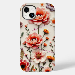 boho flower customizable quote Case-Mate iPhone 14 plus case