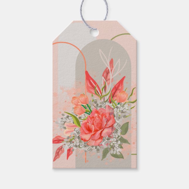 Boho Flower Design Gift Tag (Front)