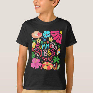 Boho Flower Hello Summer Vibes Funny Beach Life Me T-Shirt
