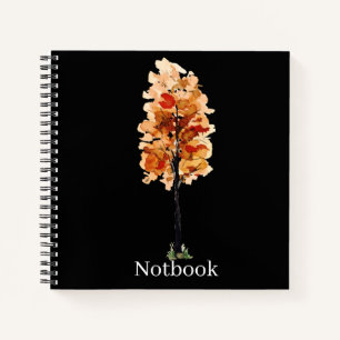 Boho Flower Line Art Drawing Personalized Wedding Notebook
