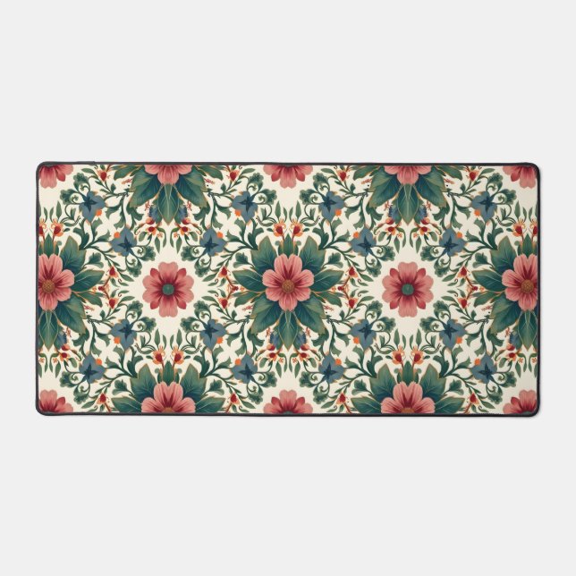 Boho Flower Magic - dans les tons vert et rose (Recto)