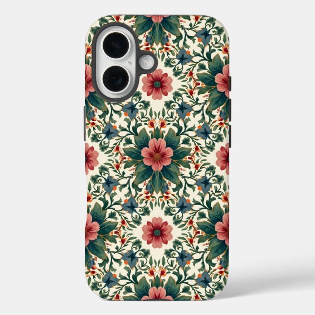 Boho Flower Magic - in Shades of Green and Pink Case-Mate iPhone Case (Back)