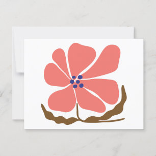 Boho flower postcard