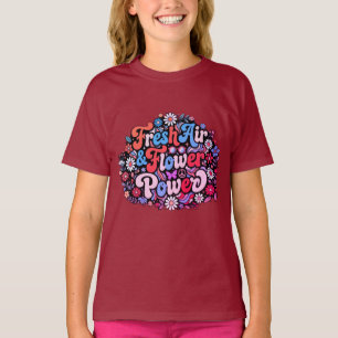 Boho Flower Power Graphic T-Shirt
