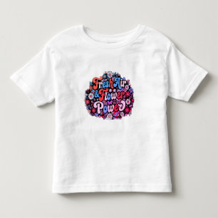 Boho Flower Power Graphic Toddler T-shirt