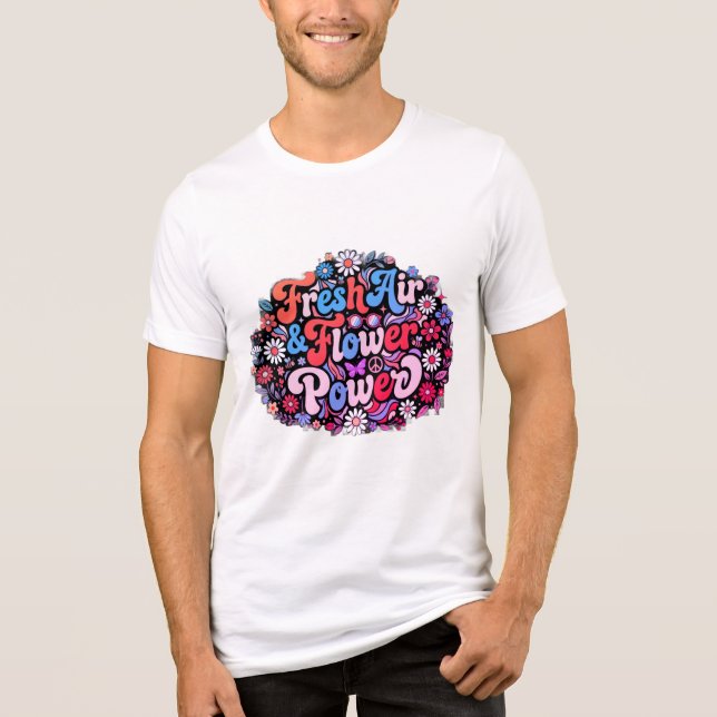 Boho Flower Power Graphic Tri-Blend Shirt (Front)