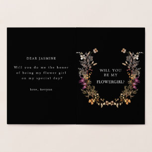 Boho Flower Will You Be My Flower Girl Card
