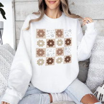 Boho Flowers Chequered Pattern