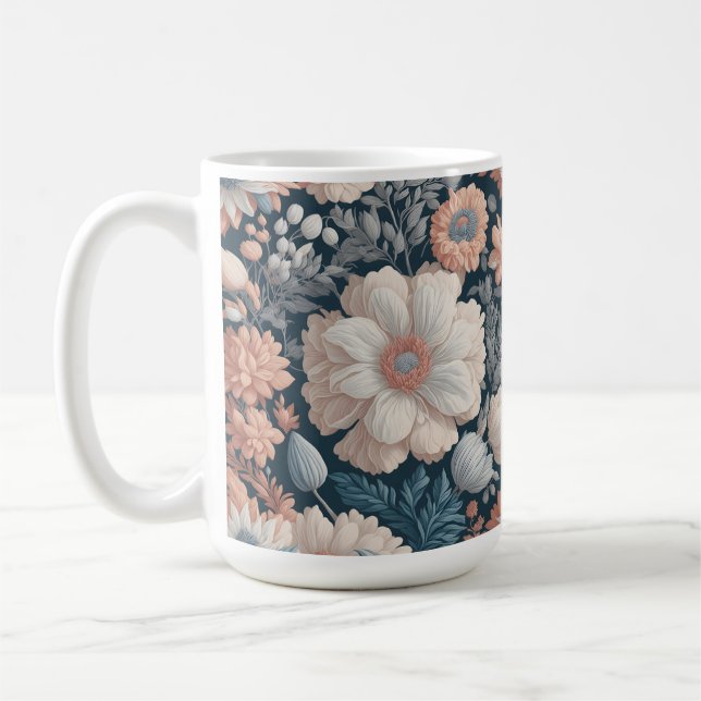 Boho Flowers Design 15 oz Mug classique (Gauche)