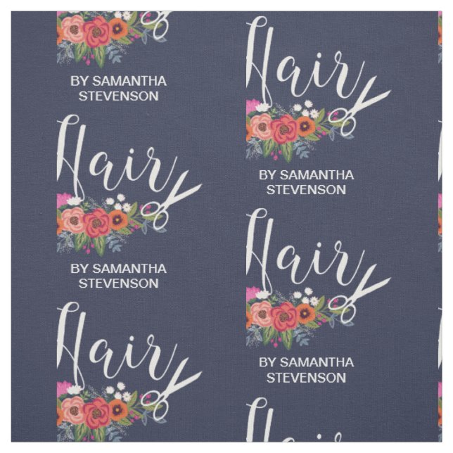 Boho Flowers Hair By Fabric (Swatch)