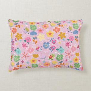 Boho Flowers Pattern B01.w LPink BG Accent Pillow