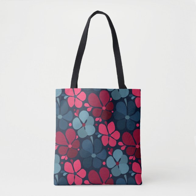 boho flowers tote bag (Front)