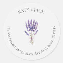 Boho Flowers Wedding Suite Return Address