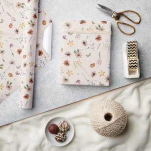 Boho Flowers Wrapping Paper