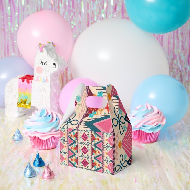 Boho Folk Art  Favor Box (Party)