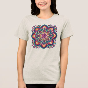 Boho Folk Art Flower Tri-Blend Shirt