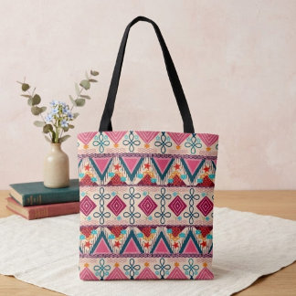 Boho Folk Art Tote Bag